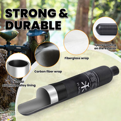 TUXING Pcp Air Tank 4500Psi 0.7L/42Ci Carbon Fiber HPA Paintball Tank M18*1.5