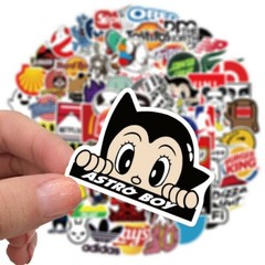 100 PCS Stickers Bomb Vinyl Skateboard Guitar Luggage Pack Brand Logo Decal