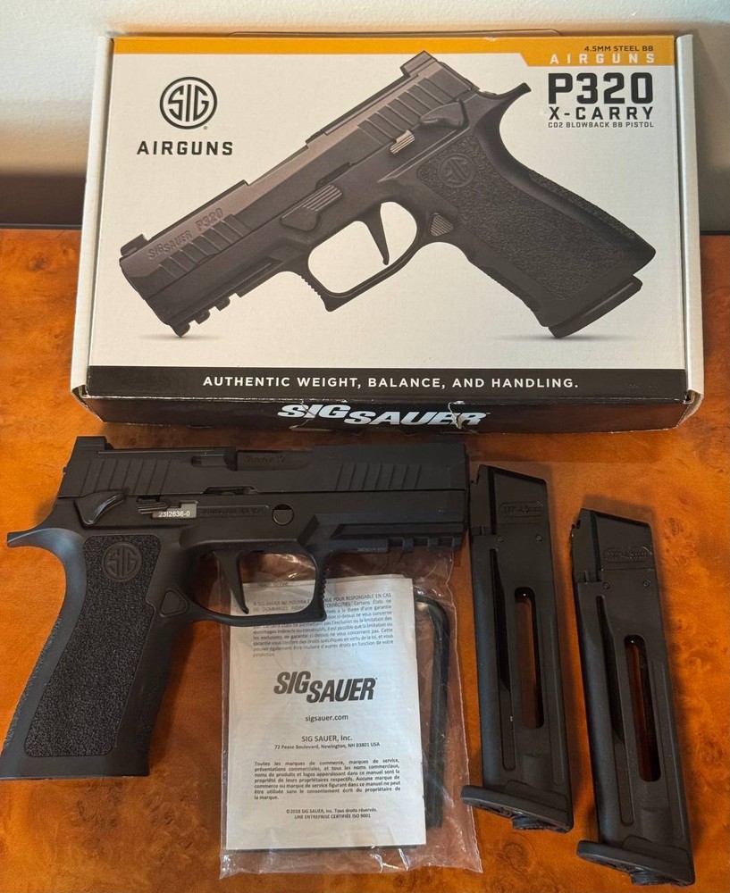 SIG Sauer P320 X-Carry CO2 BB Air Pistol w/ Box & 2 Mags AIR-P320XCA-BB