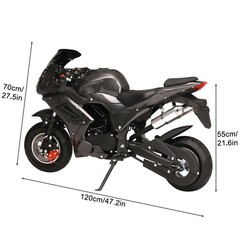 49cc 4-Stroke Pocket Rocket Motorcycle, Mini Motorcycle, Gas Pocket Motorbike