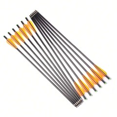 12Pcs 20in Crossbow Bolts Fiberglass Crossbow OD 8 mm Flat Nocks Archery Arrows