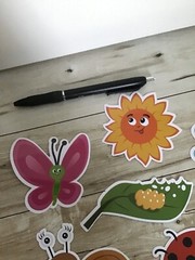 Childrens Butterfly Bugs Stickers Vinyl Waterproof PVC Luggage Laptop Decals Lot