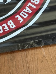 FKD SKATEBOARD BEARINGS(PLAN B) VINTAGE SAWBLADE LOGO BLACK VINYL BANNER 32×30”