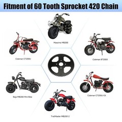 40/41/420 Chain 50T 40mm Rear Drive Sprocket for Coleman BT200X CT200U CT200U-EX