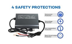 YZPOWER 14.6V 50A LifePO4 Battery Charger for RV Solar Bank Golf Cart Marine …