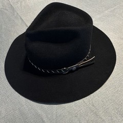 Bee Hat Co. Black Wool Felt Western Cowboy Hat Leather Band Made in USA Women’s