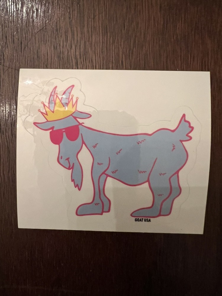 GOAT USA Pink and Blue Neon Goat Sticker. Single Sticker. Brand New.