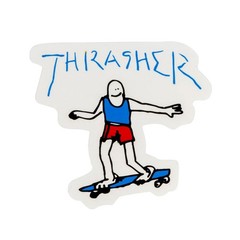 Thrasher Skateboard Magazine Sticker Gonz Blue/Red 3.7″ x 4″