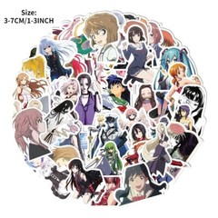 50 Mixed Heroine Demon Slayer Naruto Dragon Ball Anime Waifu Sticker Vinyl Decal