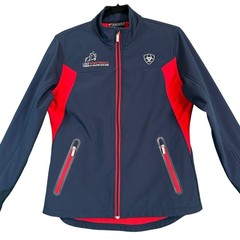 Ariat Jacket Team EQ Softshell USEF Pony Finals Navy Red L Equestrian Zip