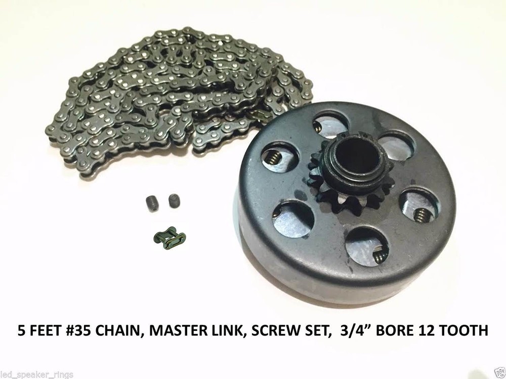 Predator 212cc 6.5HP Centrifugal Clutch 3/4″ Bore 12 Tooth #35 Chain screw sets