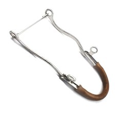 1 Piece Of Rubber Nose Hackamore 8″- Stainless Steel, BT-001