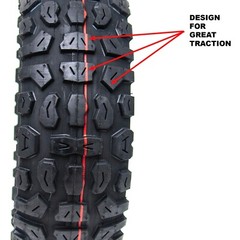 2 PCS 10×3 Tire fit 255×80 & 80/65-6O Anti-Slip Off-Road for Electric Scooter