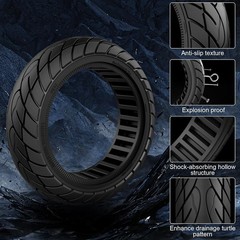 60/70-6.5 Scooter Tire, 10×2.50 Solid Scooter Tire 10 inch Electric Rubber Tu…