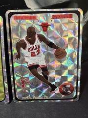 1988 Royal Prism Jewel Michael Jordan Gold Large Square Vending Sticker STAINS
