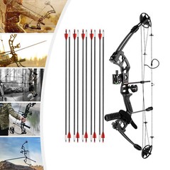 Black Archery Hunting Compound Bow Kit Beginner Archery Tool Right-Hand 30-60lbs