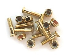 (10-Pack) Almost Skateboards Gold Fronts 7/8″ Allen Nuts Bolts Mounting Hardware