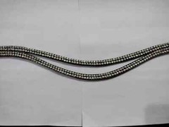 Designer Leather Clear Crystal 4 Row Silver Browband For Horse.