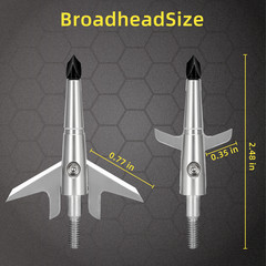 100Grain Expandable Broadheads Replacement Cut Arrow Heads Tips For Compound Bow