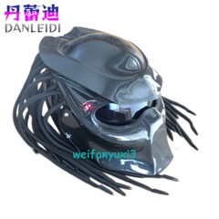 Iron Blood Warrior Helmet Predator Mask Carbon Fibre Motorcycle Headgear Riding