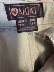 Ariat Women’s Riding Breeches Tan Patch 28R x 24 Stretch Cotton Equestrian Pants
