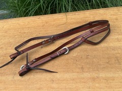 Hereford Tex Tan Fixed One Ear Western Horse Headstall w Throat Latch