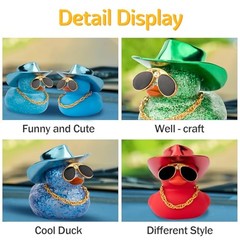 Car Rubber Duck, Dashboard Decorations Colorful Laser Laser Blink Dark Blue