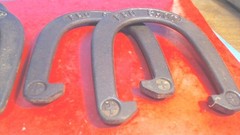 Vintage–PRO-SHOT- Brand -2 sets–+ & _-STEEL HORSESHOES- – 2.52 POUNDS each