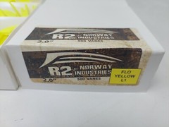 2.0″ Flo Yellow Raptor II R2 Vanes By Norway Industries: Bulk Pack Of 500 Count