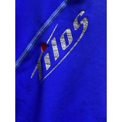 Tilos Shirt Mens Medium Racing Color Block Performance Short Sleeve Blue