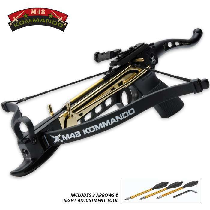 M48 Tactical Powerful Self Cocking Hunting Crossbow Pistol Bow 80lb with Arrows
