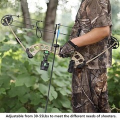 Compound Bow Fishing Set 30-55lbs Bowfishing Reel Archery Shooting Hunting RH LH