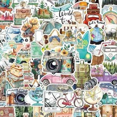 30Pcs Random Outdoor Camping Travel Hiking Adventure Nature Waterproof Stickers