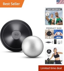 2 Pcs Shot Put Rubber Discus Black Ball for School Track and Field Discuses f…