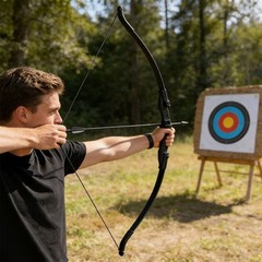 Archery 57″ 20-40LBS Takedown Bow Left & Right Handed Recurve Bow and Arrows Set