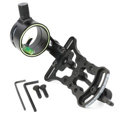 1 Pin Compound Bow Sight Archery Hunting Single Pin 0.019″ Adjustable RH
