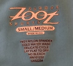 Zoot Sports Kid Child Triathlon Top S Swim Bike Run Athletic Sports Blue