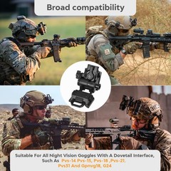 NVG Mount for PVS14/15/18 G24 Night Vision Goggles Adjustable L4 G24 Metal NV…