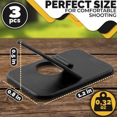 3 Pcs Right Hand Recurve Compound Bow Arrow Rest Plastic Self-Adhesive Black
