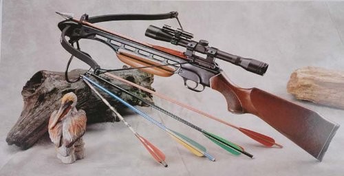 150lbs Real Wood Hunting Crossbow with 4×20 Scope and 8 Hunting Metal Arrows