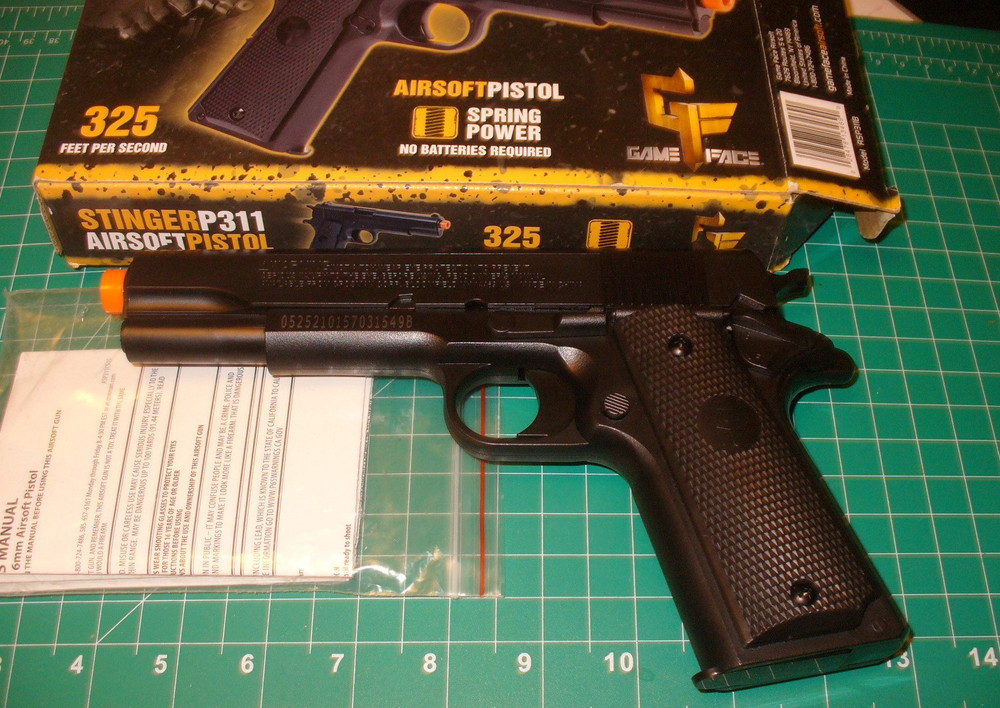 Gameface Stinger P311 Airsoft Pistols 325 FPS 1911 Style 6mm Airsoft New
