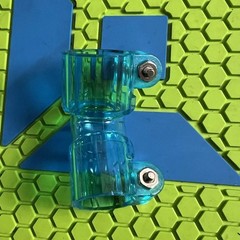 UNIVERSAL PAINTBALL 45* ELBOW FOR PAINTBALL LOADER HOPPER – CLEAR TEAL – NOS