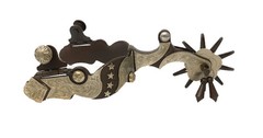 AJ Tack Antique Brown Stars Western Spurs – Mens