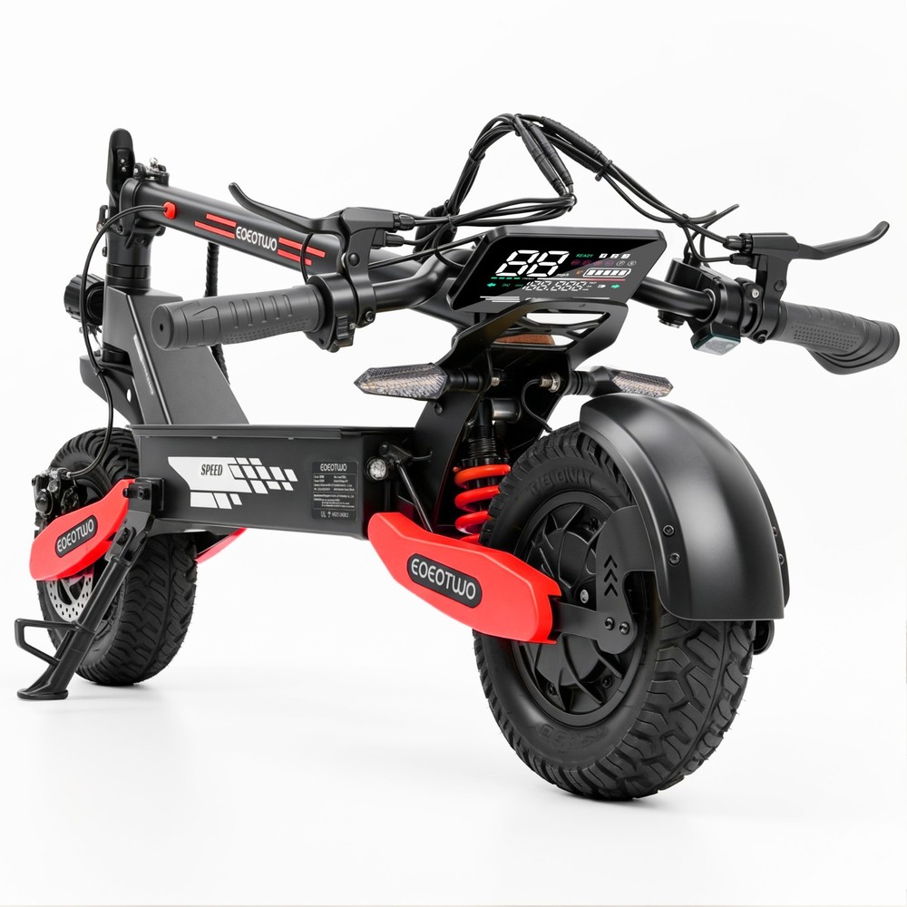 Adult 1200W Mountain Electric Scooter 30MPH 25Miles 11» Offroad Tires E-Scooter