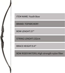 30/40Lbs 57Inch Takedown Recurve Bow Archery Right Left Hand F Beginner Hunting