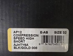 TYR AP12 Alchemy Project Compression Speed High Short AJHTY6A Black Gold Size 32
