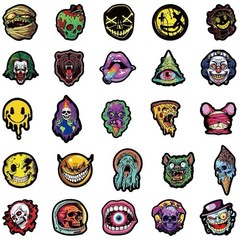 30Pcs Random Gothic Skull Ghostface Horror Ghoul Graffiti Waterproof Stickers