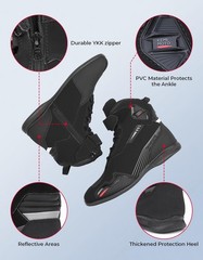 Kemimoto Motorcycle Boots Men Ce Certification Ankle Thick Heel Protection Mesh