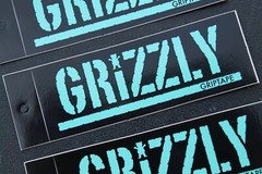 Grizzly Griptape Clothing Tag Teal Bear Z31A Skateboarding STICKER – Lot of 3