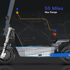Electric Scooter 6000W Dual Motors 60V 35Ah 50MPH Foldable E-Scooter NFC Unlock